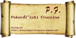 Pokoráczki Fruzsina névjegykártya